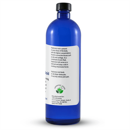 Hyaluronic Acid Liquid bottle supporting Increase Collagen Production and joint health.