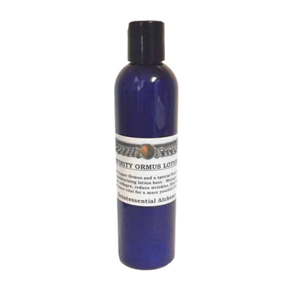 Infinity ORMUS for Cellular Connectivity and Vitality in a blue bottle, promoting vitality and natural collagen production.