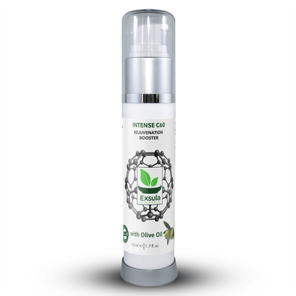 Intense C60 Free Radical Scavenging Supplement bottle with Olive Oil for daily wellness support