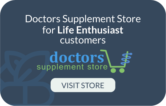 Promotional graphic for Doctors Supplement Store with store name and 'Visit Store' button on a blue background.