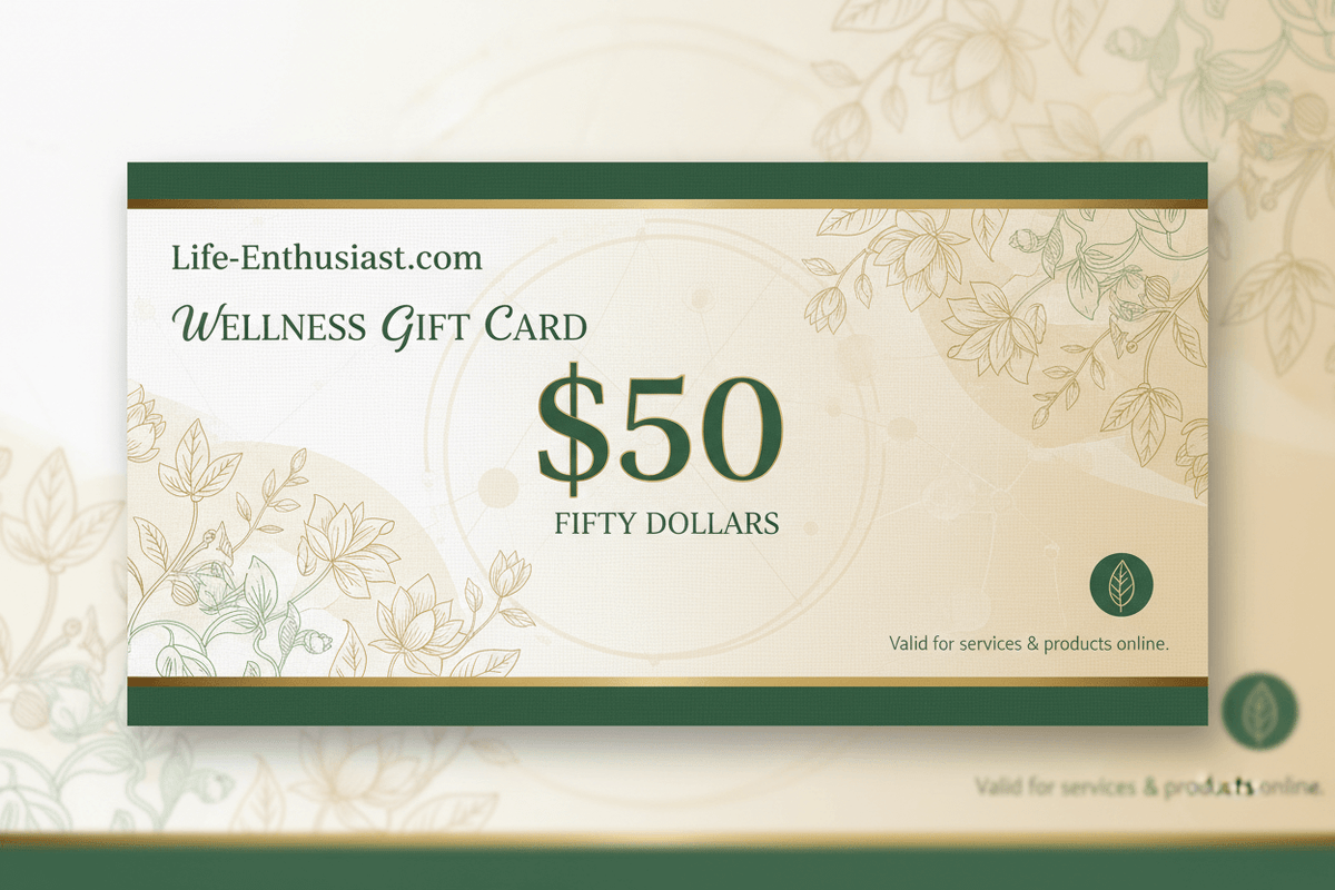 Wellness Gift Card $50 Holistic Health Voucher valid for services & products online