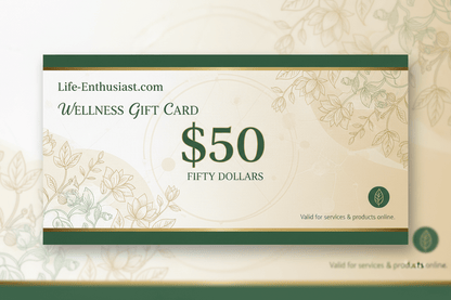 Wellness Gift Card $50 Holistic Health Voucher valid for services & products online