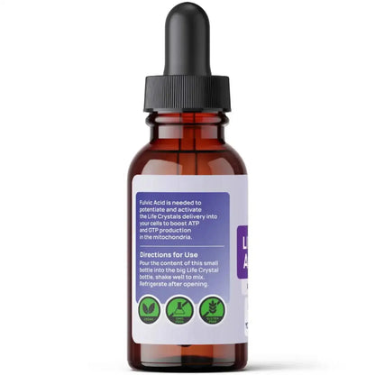 Natural ATP Synthesis Support Liquid in a dropper bottle, promoting cellular energy and mitochondrial health.