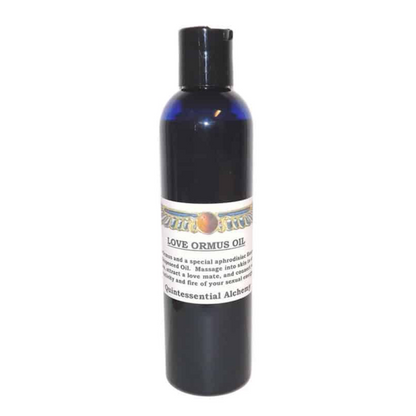 Love ORMUS for Consciousness and Cellular Vitality in a blue bottle with a label.