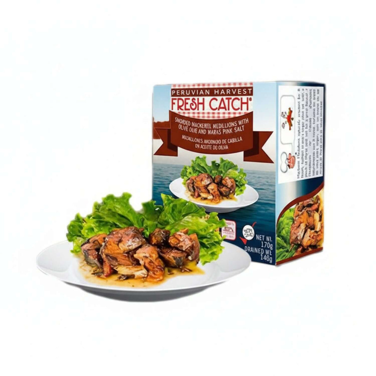 Mackerel for Wild-Caught Omega-3 and Heart Health Support with fresh ingredients on a plate