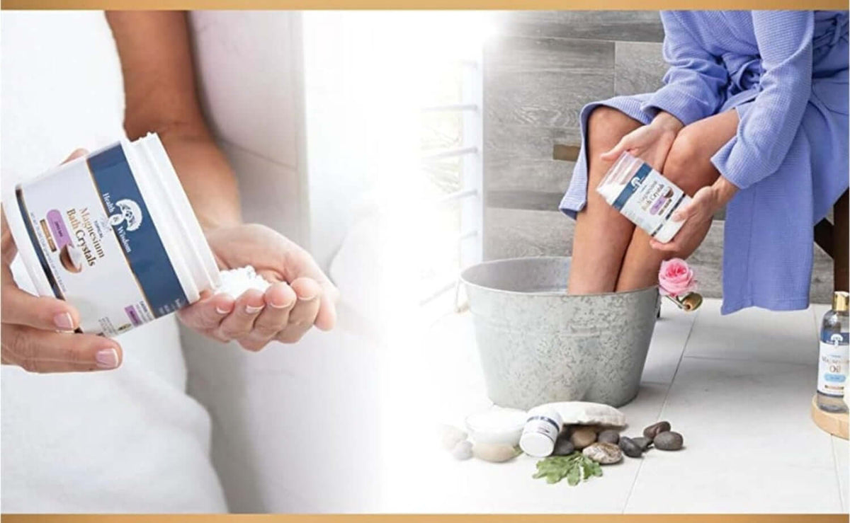 Magnesium Bath Crystals - Pure USP Grade Magnesium Chloride for a relaxing soak.