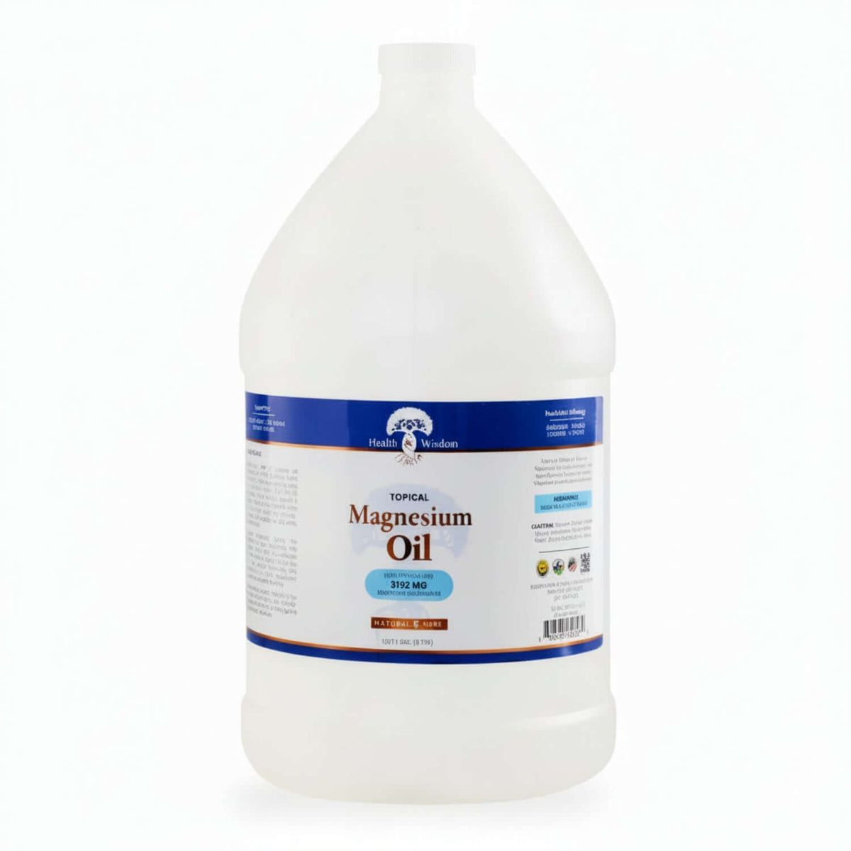 Topical Muscle Relief Magnesium Oil bottle by Health and Wisdom for muscle relaxation and stress relief.