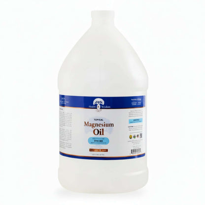 Topical Muscle Relief Magnesium Oil bottle by Health and Wisdom for muscle relaxation and stress relief.