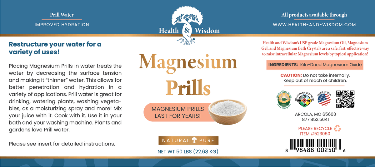 Magnesium Prills - Water Treatment Device for Hydration, improves water structure for better hydration and plant care.