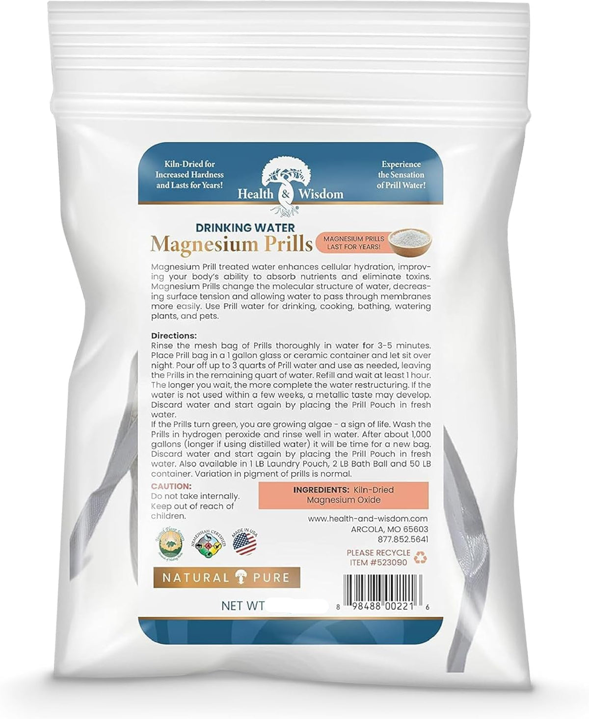 Magnesium Prills - Water Treatment Device for Hydration by Health and Wisdom, designed for enhanced water quality.