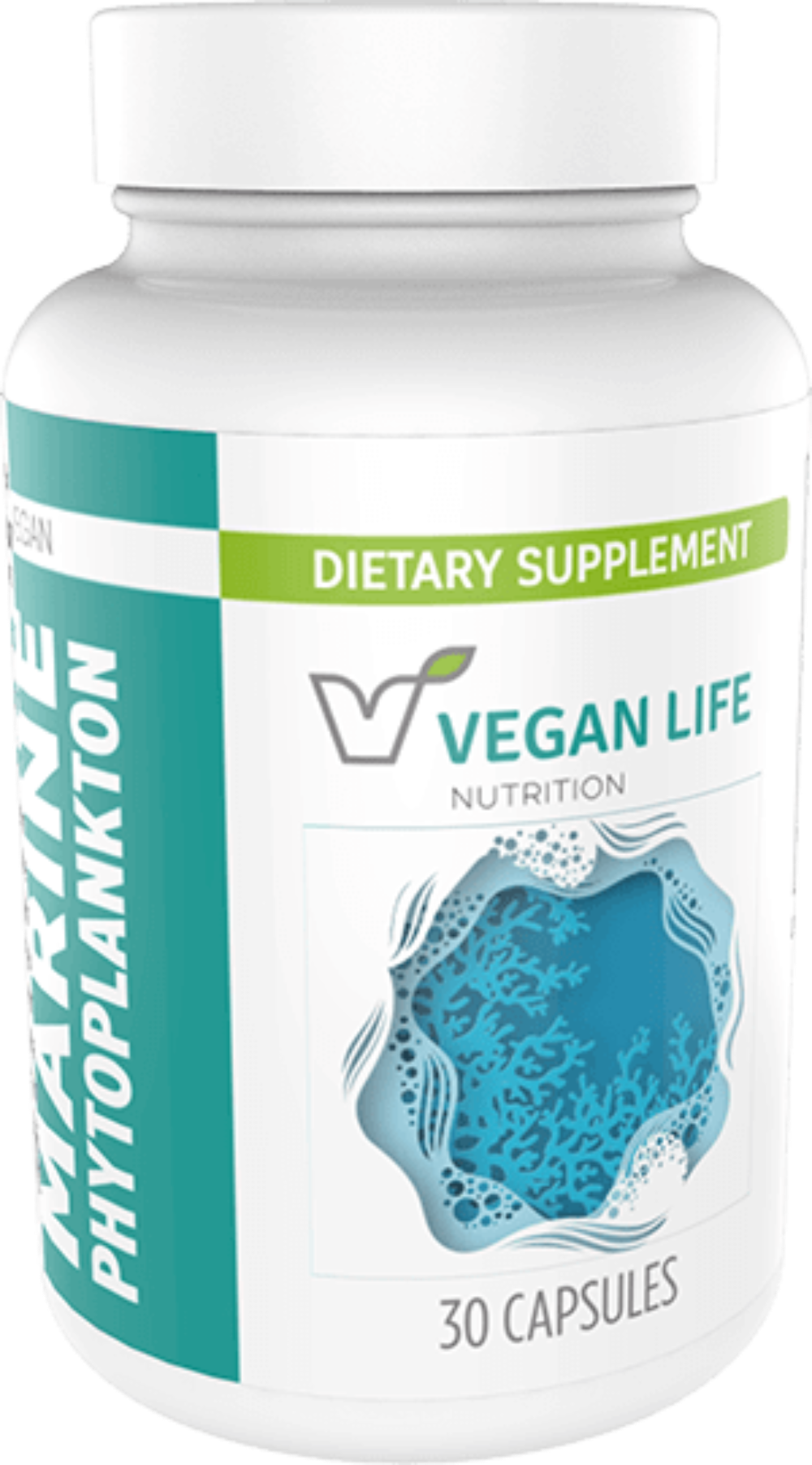 Marine Phytoplankton for Cellular Nutrition and Energy - dietary supplement with 30 capsules by Vegan Life Nutrition