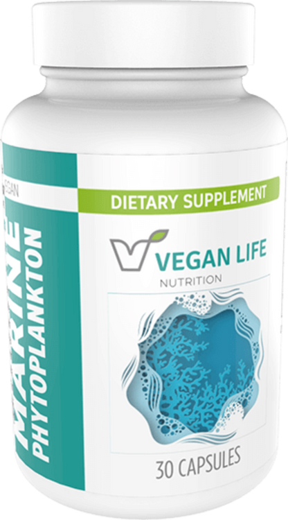 Marine Phytoplankton for Cellular Nutrition and Energy - dietary supplement with 30 capsules by Vegan Life Nutrition