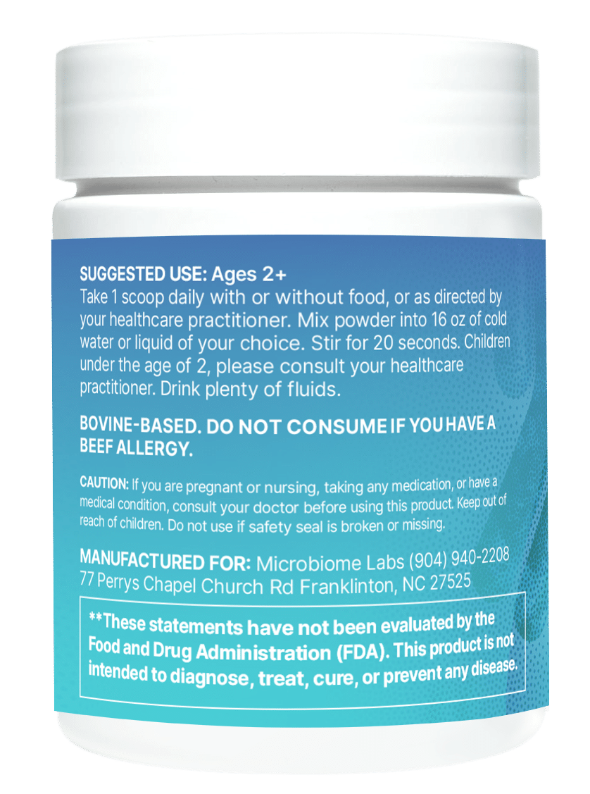 Mega IgG2000 Serum Derived Immunoglobulin product information and usage instructions on the container.
