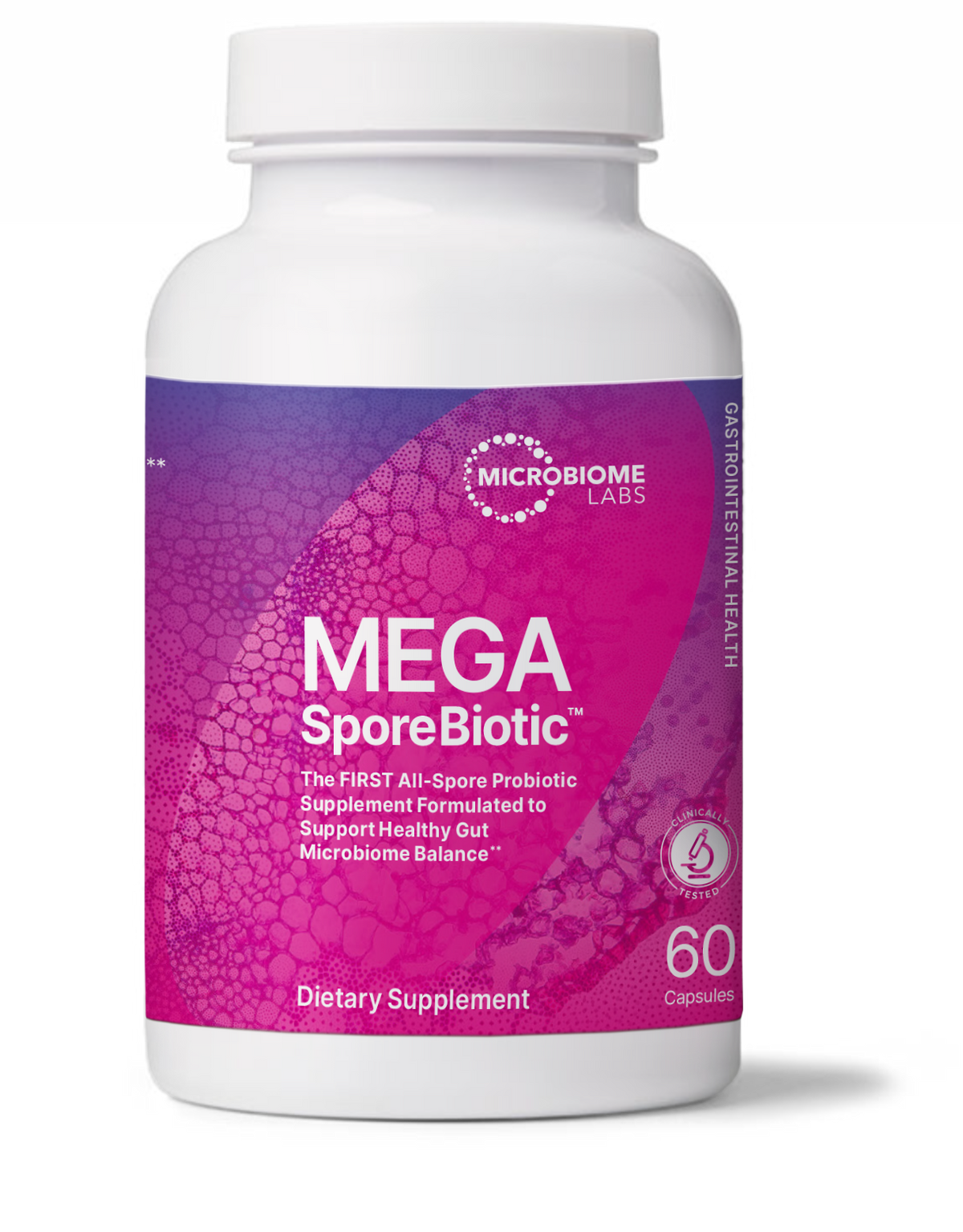 MegaSporeBiotic - Spore Based Probiotic for Microbiome Diversity in a 60 capsule bottle by Microbiome Labs