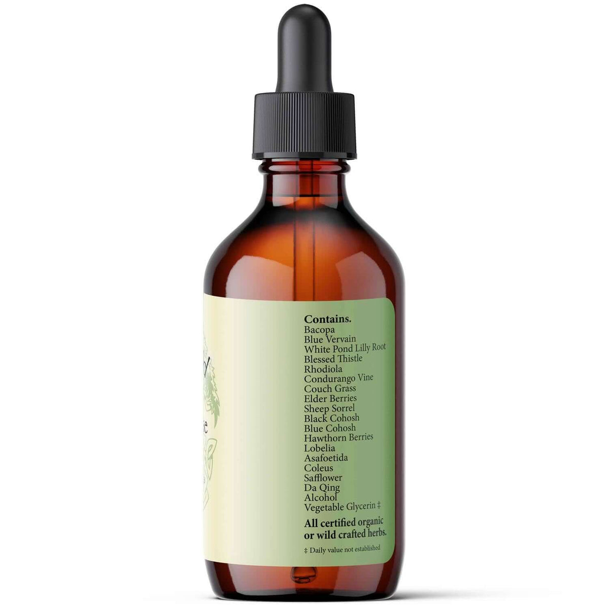 Memory-Ease - Liquid Herbs for Cognitive Retention, featuring Bacopa, Rhodiola, and Hawthorn Berries ingredients.