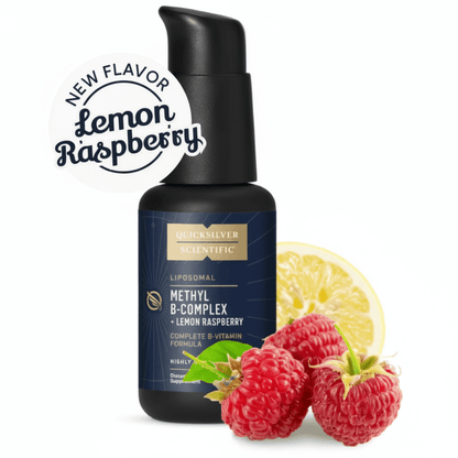 Methyl B-Complex - Nanoemulsified Vitamin in lemon raspberry flavor with fresh lemon and raspberries