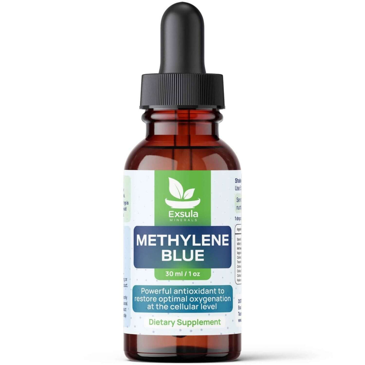 Exsula Methylene Blue drops for Mitochondrial Energy Support and enhanced cellular oxygenation.