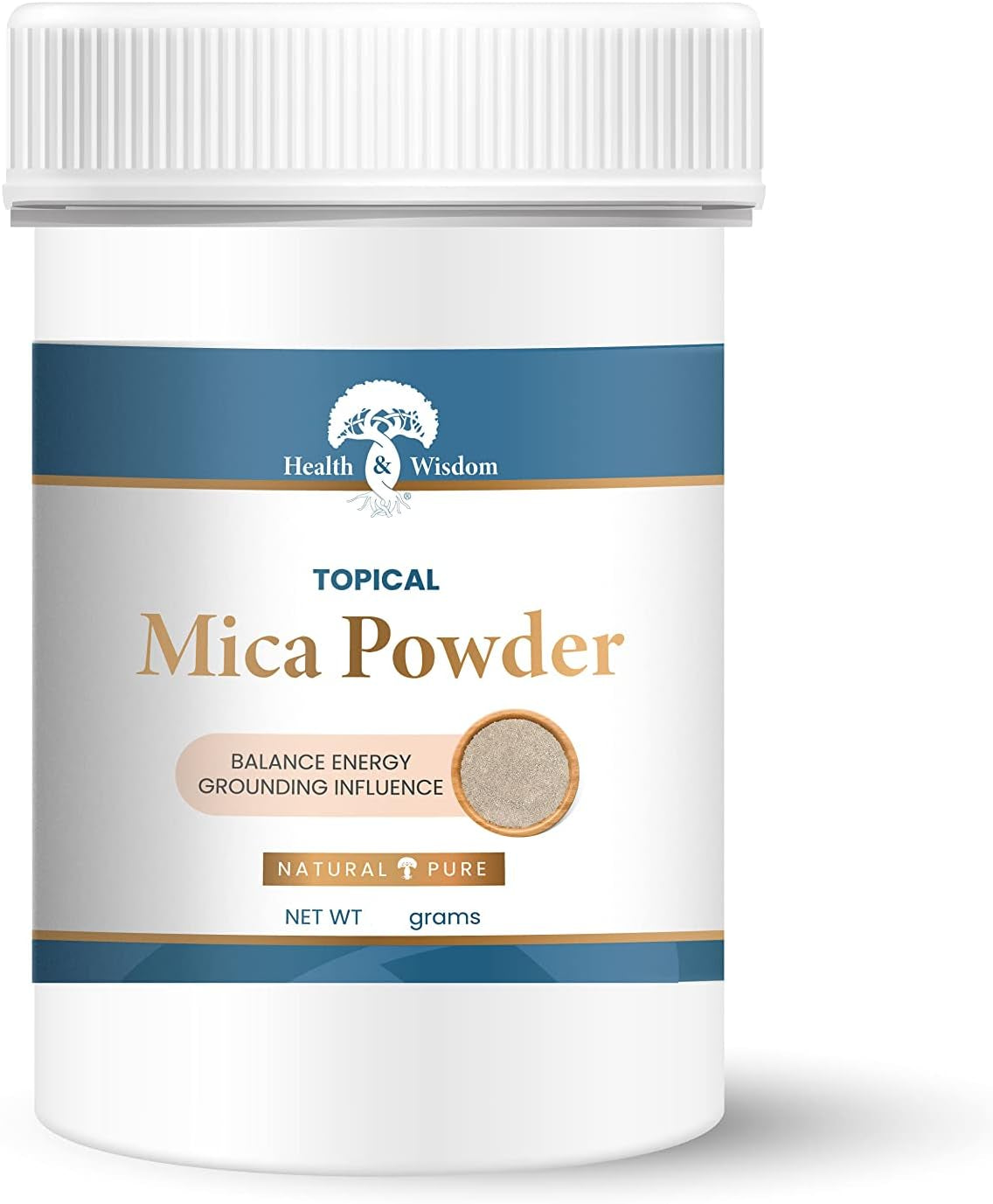 Mica Powder - Skin Hydration Mineral for balancing energy and grounding influence, by Health and Wisdom.