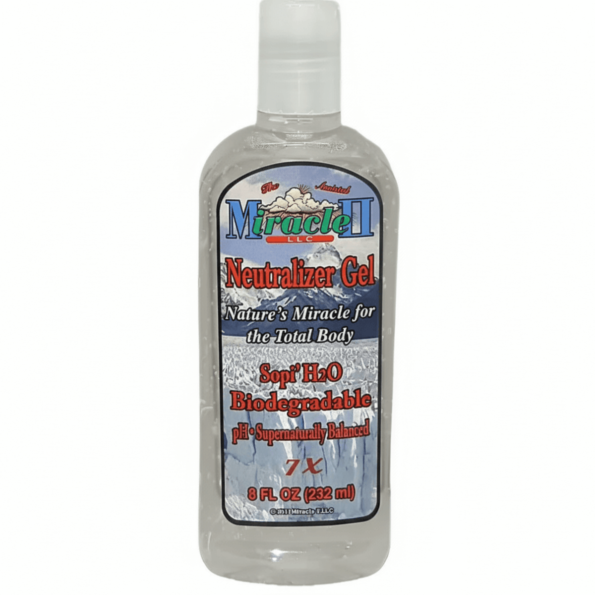 Neutralizer Gel 7X - Alkaline Topical Mineral in a clear bottle for skin comfort and moisture.