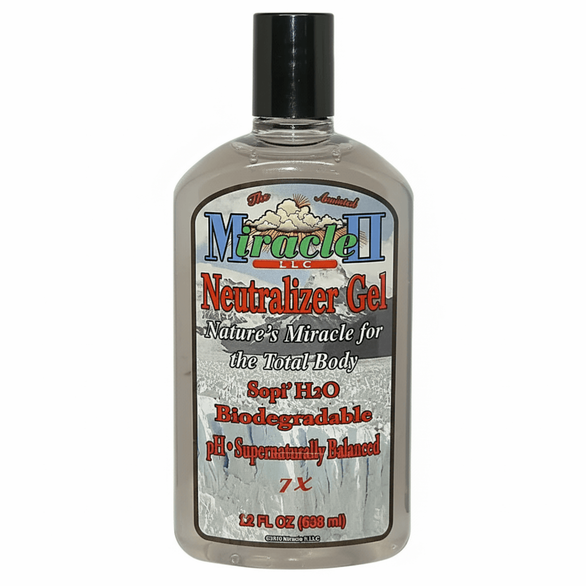 Neutralizer Gel 7X - Alkaline Topical Mineral in a clear bottle, perfect for skin comfort and rejuvenation.