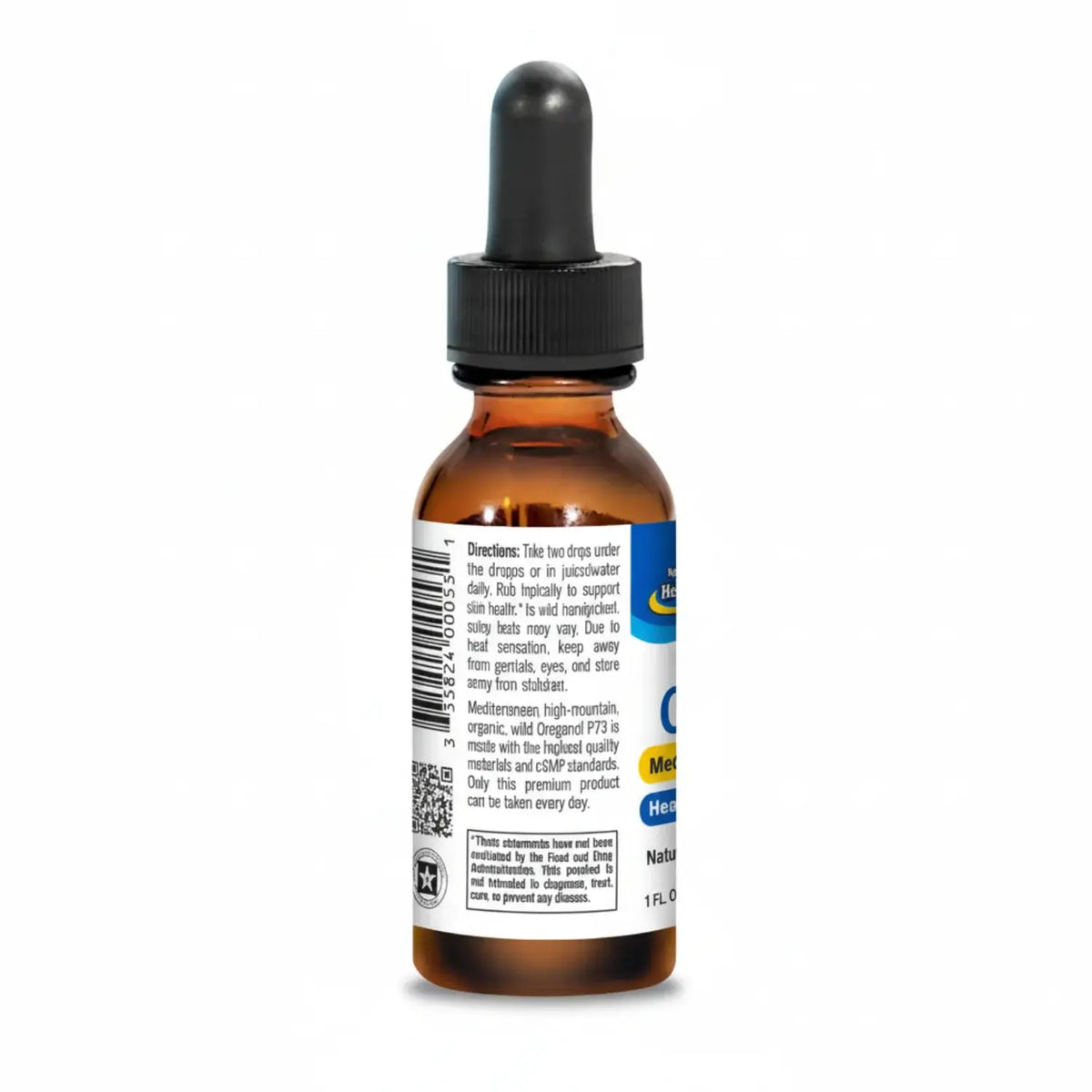 Oreganol P73 Edible Wild Oregano Oil Liquid bottle, designed for immune support and overall resilience.