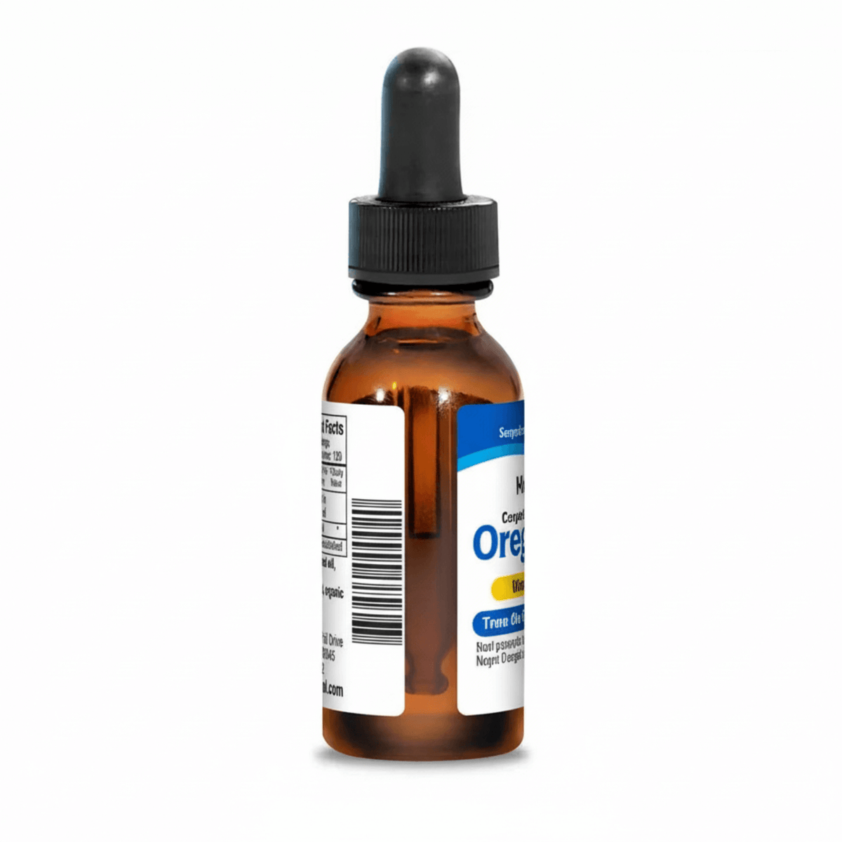 High Mountain Wild Rosemary Oil bottle with dropper cap, showcasing its antioxidant-rich formula for wellness.