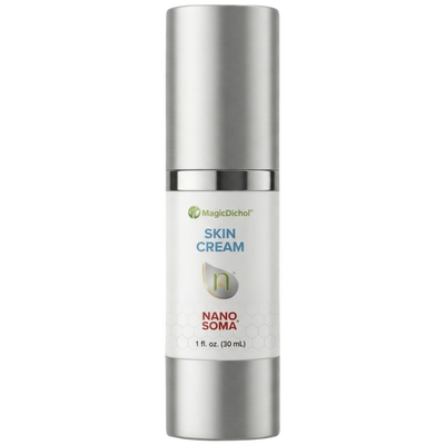 Nano Soma Cream - Nutritional Nutraceutical Policosanol Skin Repair Cream in a sleek silver container.