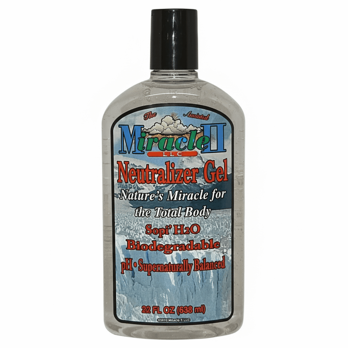 Neutralizer Gel - Alkaline Topical Mineral Gel in a 22 FL OZ bottle, promotes skin comfort and hydration.