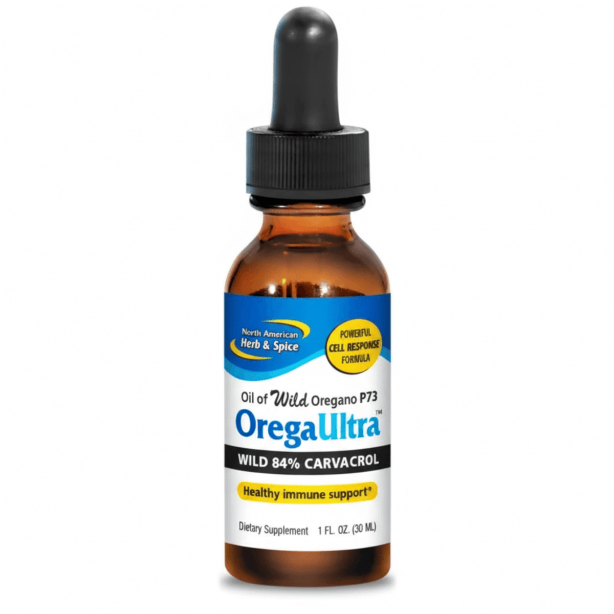 Edible Wild Oregano Oil Liquid by North American Herb & Spice in a dropper bottle for immune support.