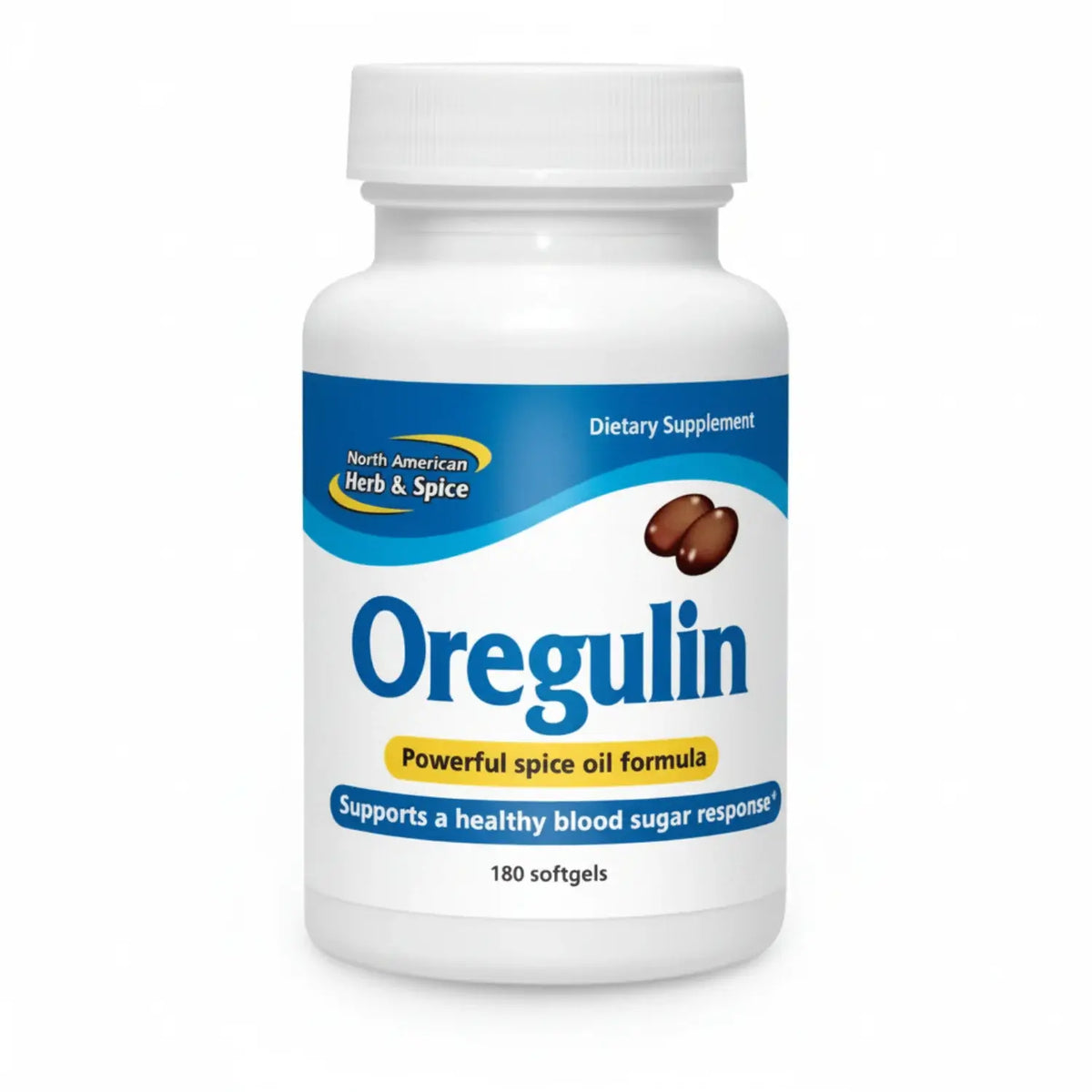 Oregulin - Synergistic Spice Oil, powerful spice oil formula supporting healthy blood sugar response, 180 softgels.