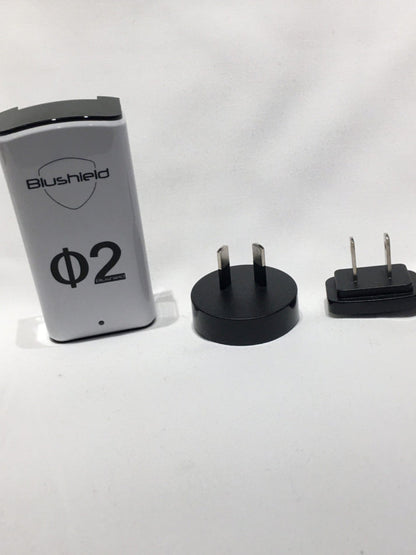 Phi Φ 2 Plugin for EMF Protection for Small Homes with adapters displayed.