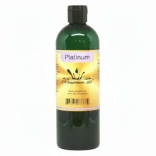 Bottle of Platinum Ionic Liquid Mineral supplement by CR Supplements, designed for cellular support and mental focus.