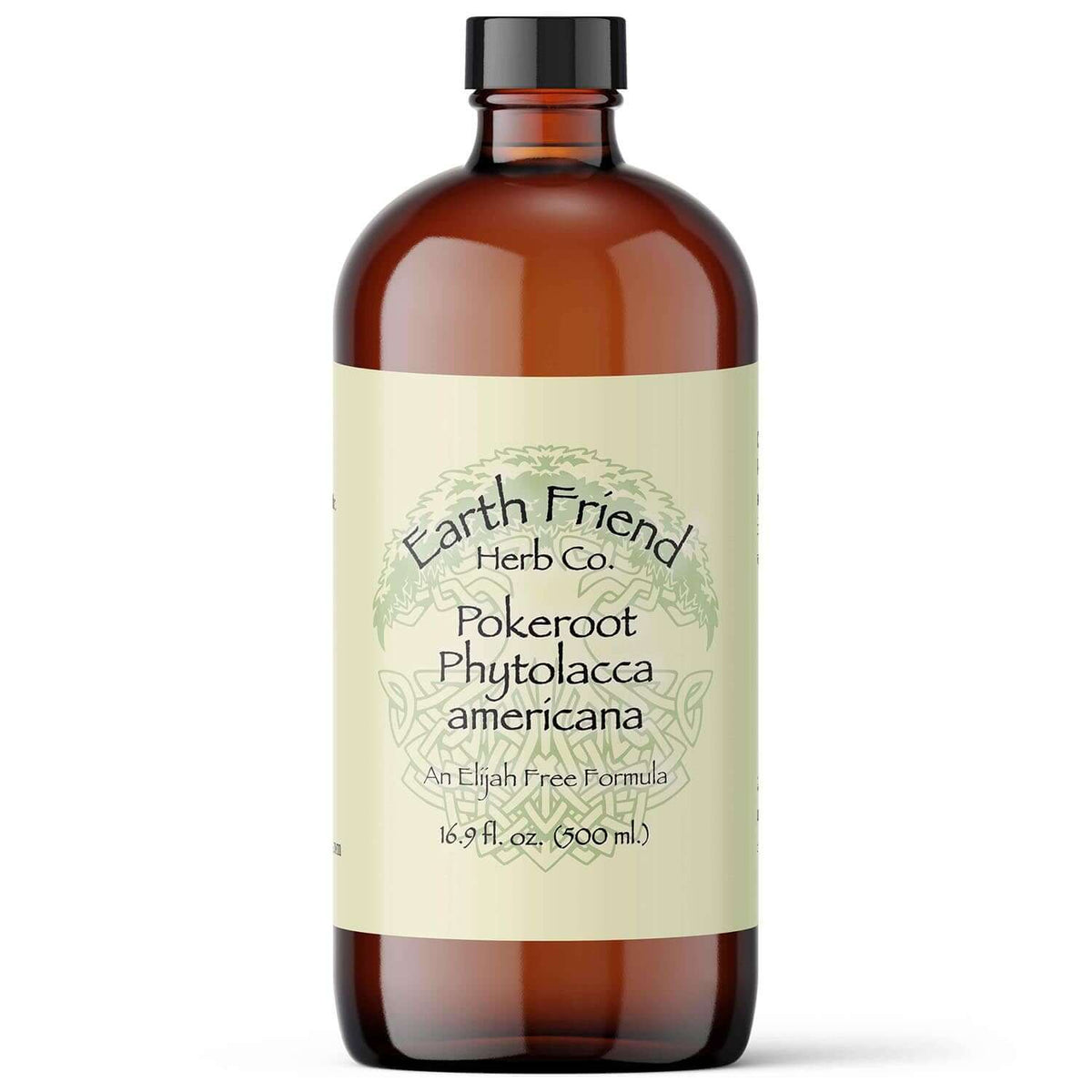 Earth Friend Herb Co Pokeroot Phytolacca americana bottle, Lymphatic Support Tincture for lymphatic system health.