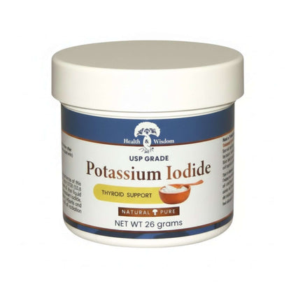 Potassium Iodide - Emergency Protection for Radiological Events by Health and Wisdom, pharmaceutical grade thyroid support.