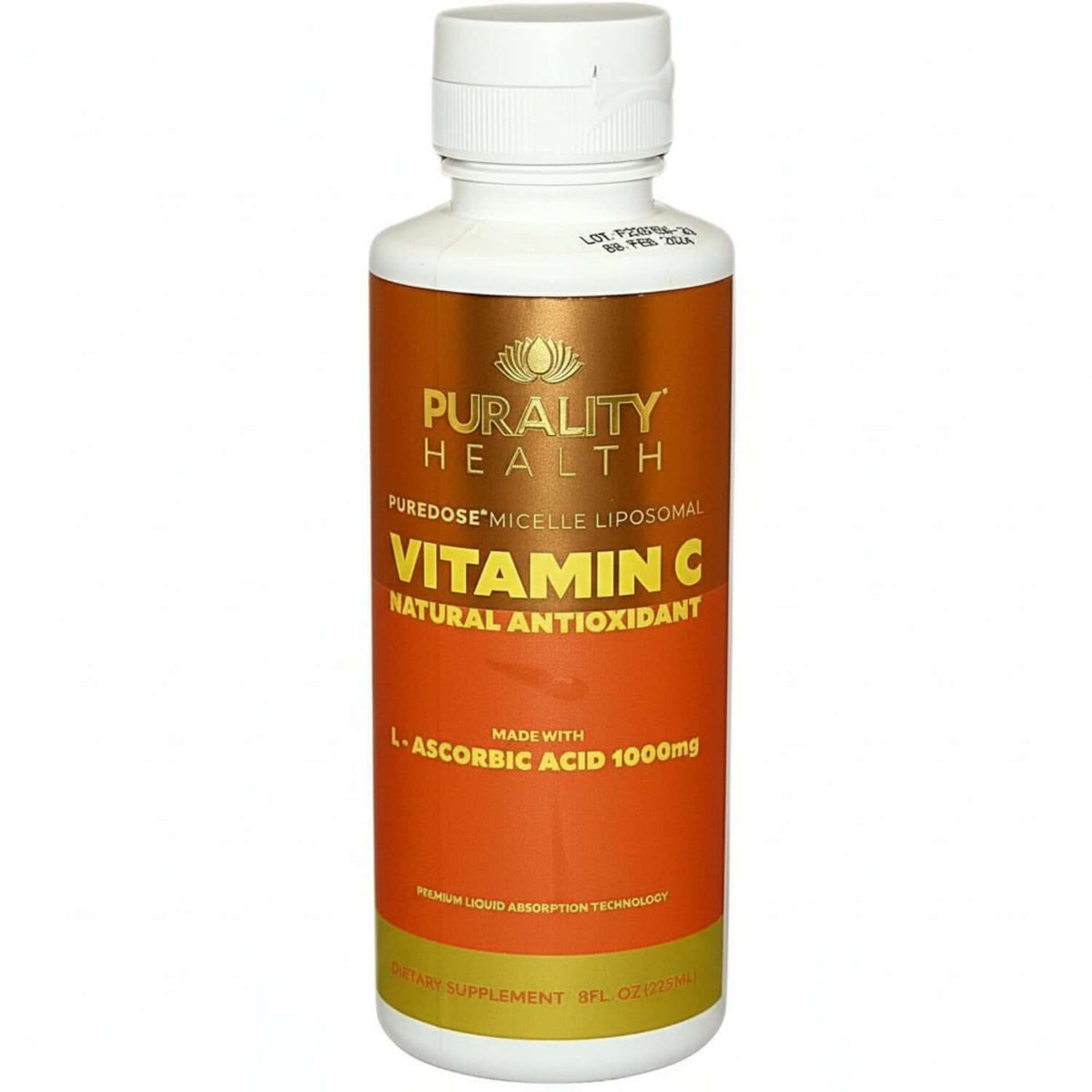High Potency Liposomal Formula Vitamin C by Purality Health, 8 fl oz liquid antioxidant supplement.