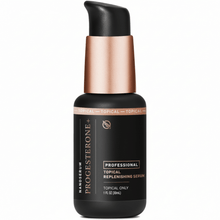 Bioidentical Progesterone serum bottle, Quicksilver Scientific Progesterone+ professional topical replenishing serum.