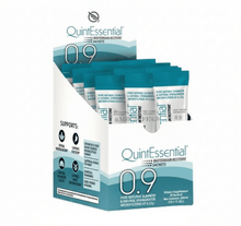 QuintEssential Bioterrain Restore 0.9 sachets for Seawater Electrolytes for Cellular Hydration in display box.
