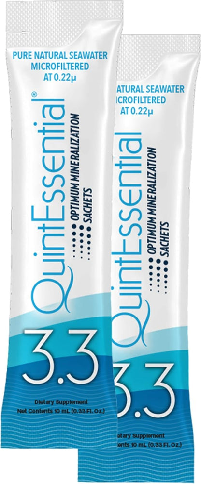 QuintEssential Optimum Mineralization 3.3 sachets for Rapid Mineral Replenishment Liquid in a dual pack.