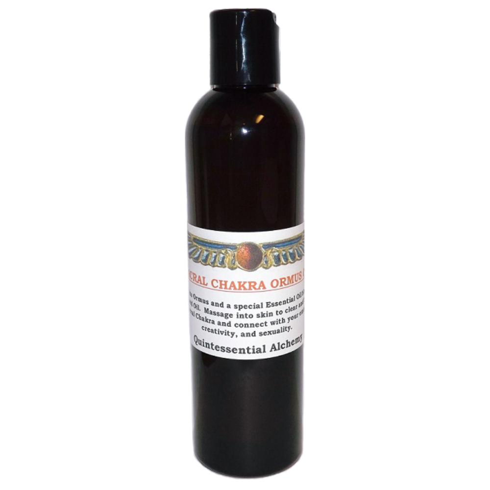 Sacral Chakra ORMUS for Emotional and Creative Flow essential oil in a bottle for balance and emotional wellness.