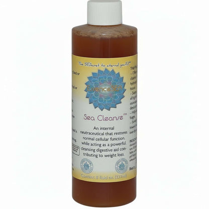 Sea Cleanse - Ocean Mineral Detox Supplement by EssenceSea in a liquid bottle, showcasing a revitalizing health product.