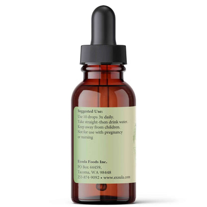 Liquid Herbs for Menstrual Comfort bottle with suggested use and dosage instructions.