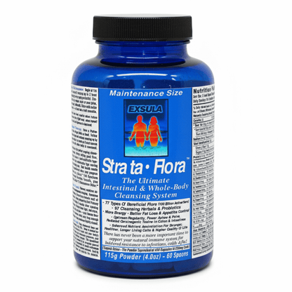 Strata-Flora superfood probiotics supplement for intestinal health and cleansing system