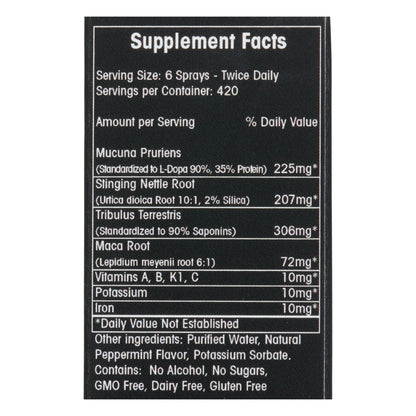 Supplement facts for Testosterone Worx, highlighting ingredients for Libido and Stamina Support.