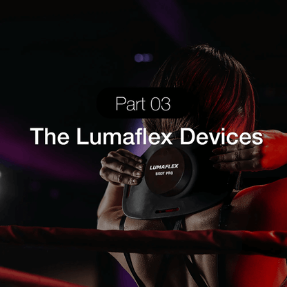The Lumaflex Devices demonstrating Red Light Therapy Foundations and Biological Optimization in a workshop setting.