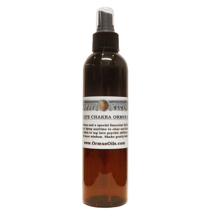 Brown Third Eye Chakra Ormus Mist 60ml bottle with label on a white background