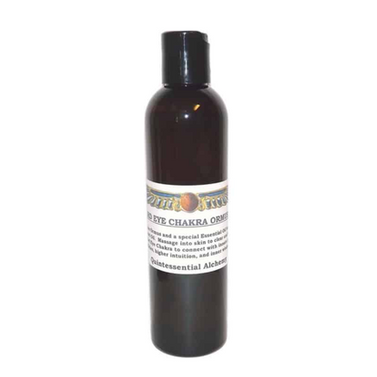 Brown Third Eye Chakra Ormus Oil 120ml bottle with a label on a white background