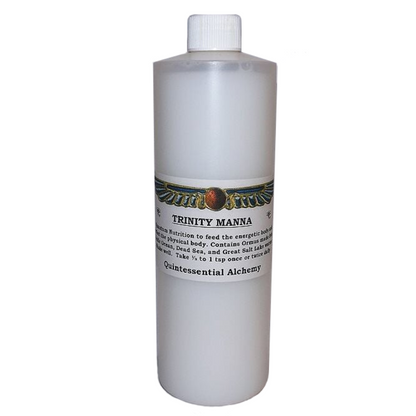 Trinity Manna Monatomic Mineral Supplement for Cellular Communication in a bottle showcasing its energizing formula.