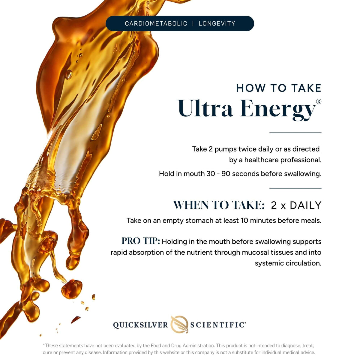 How to take Ultra Energy, an adaptogenic herbal tincture. Directions for use and optimal timing for consumption.