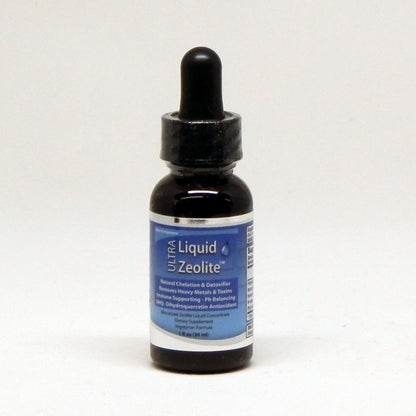 Ultra Liquid Zeolite bottle featured in a 6 pack bundle for natural cleansing and detoxification.