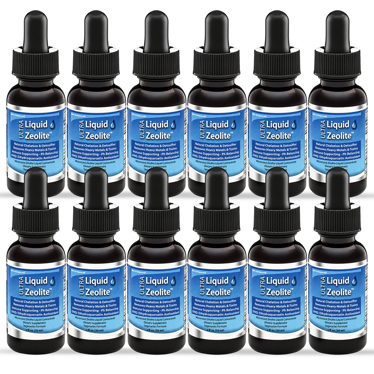 Bundle Ultra Liquid Zeolite (12 Pack) natural cleansing solution for impurities and heavy metals